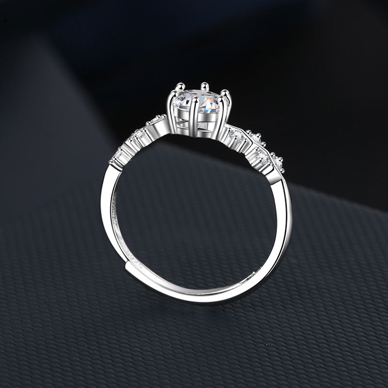 0.8 Carat Moissanite Diamond Women Ring