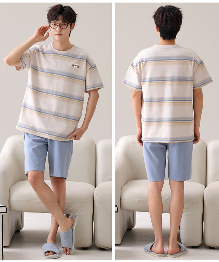 Comfy Summer Couple Pajamas Set - Soft 100% Cotton