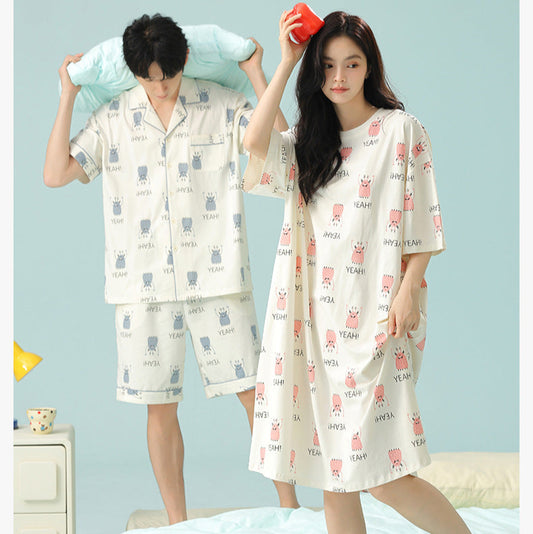 Gullei™ 3-Piece Pajamas Set Short Sleeve 100% Cotton
