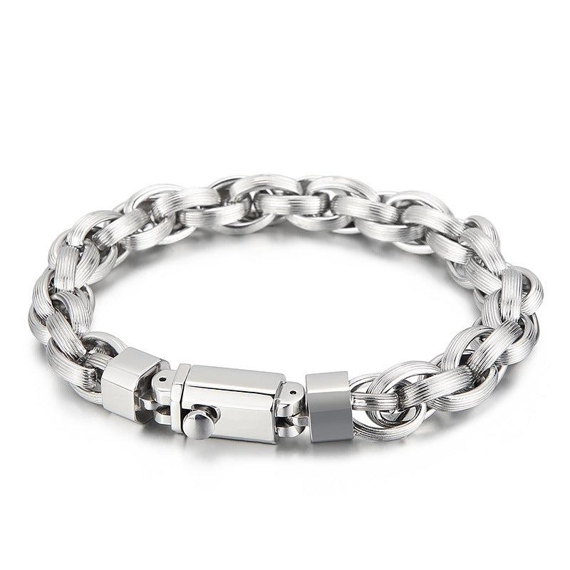 Custom Mens Hand Chain Bracelet 23.5cm