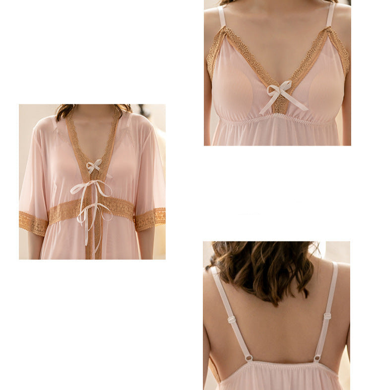 2-Piece Nightdress Set with Padded Bra 100% Polyester