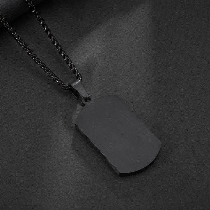 Custom Carbon Fiber Mens Pendant Necklace