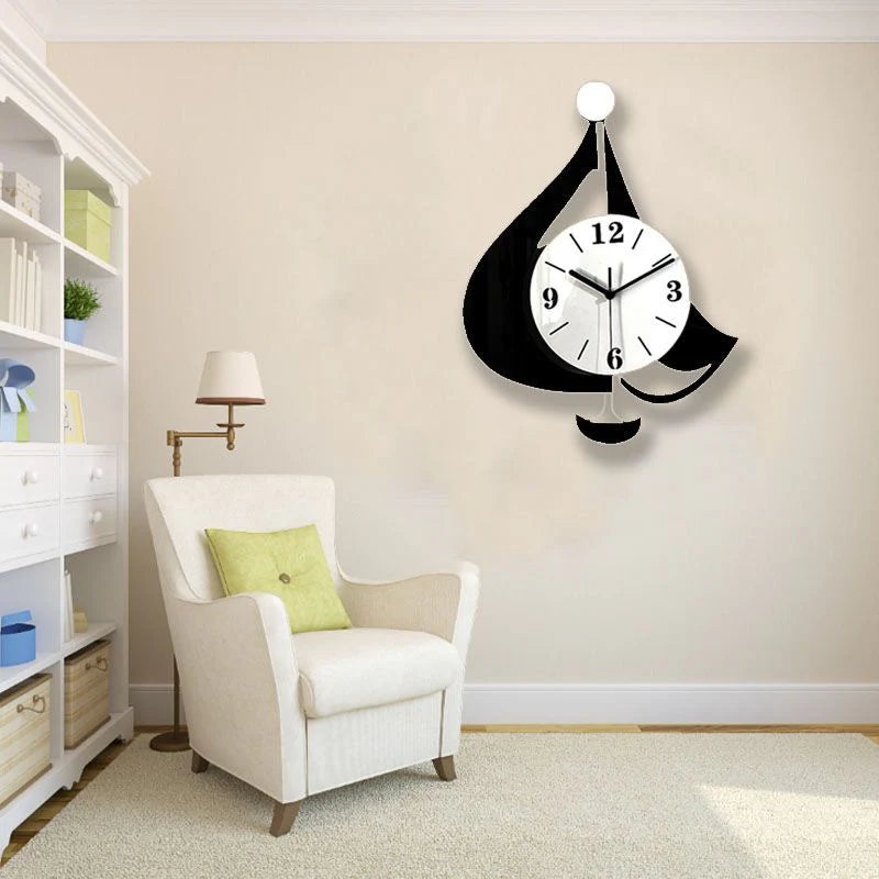 Silent Wall Clock – Sailboat Pendulum, 30 cm Nautical