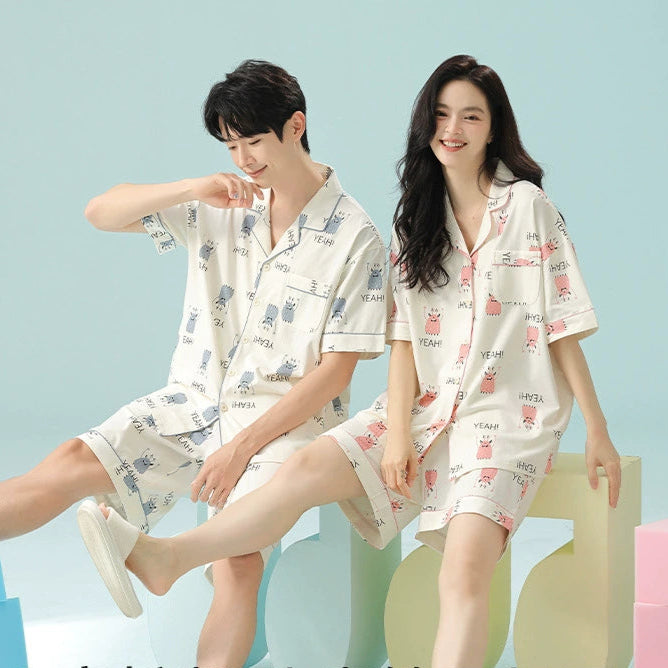 Gullei™ 3-Piece Pajamas Set Short Sleeve 100% Cotton