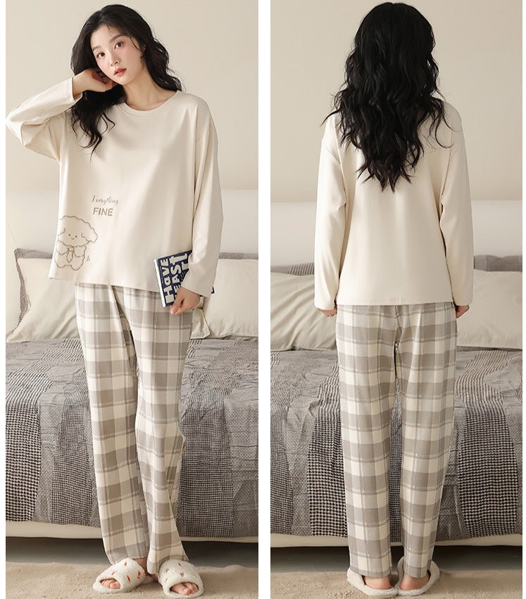 Matching Couples Jammies Set – 100% Cotton Long Sleeve Sleepwear