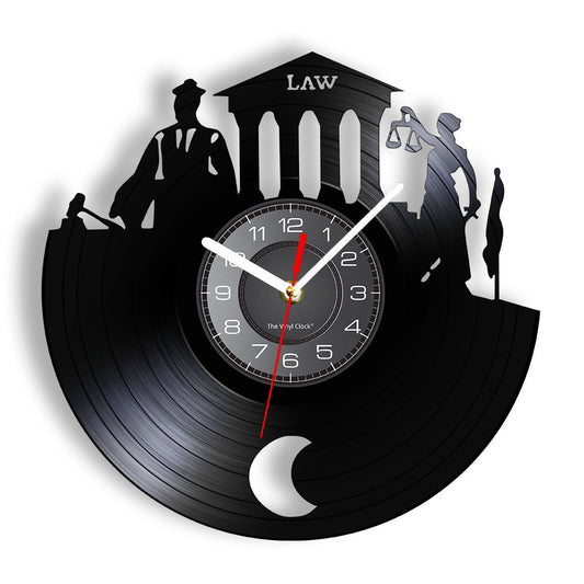 Vinyl Wall Deco Clock Gift for Lawyer