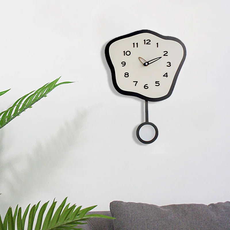 Odd Shaped Swinging Silent Pendulum Clock (26 × 30 cm)