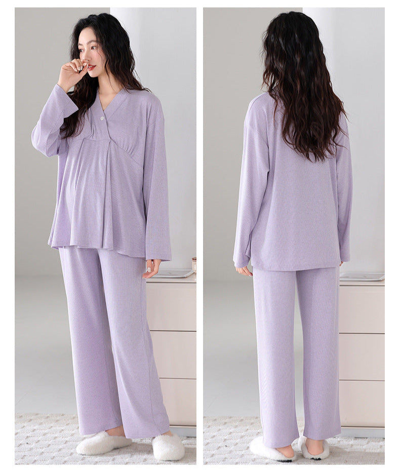 Soft Maternity Nursing Pajamas Set
