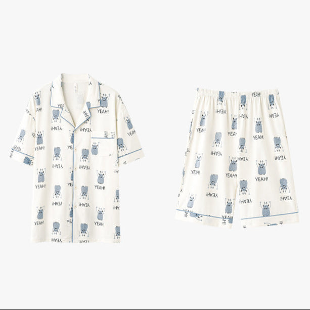 Gullei™ 3-Piece Pajamas Set Short Sleeve 100% Cotton
