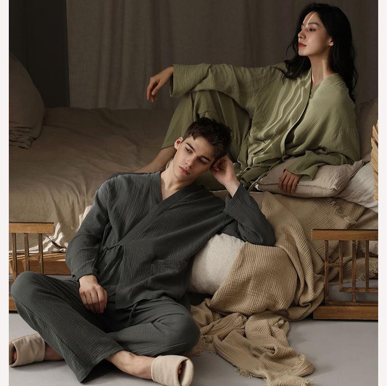 100% Pure Cotton Modern Couples Pajamas Set