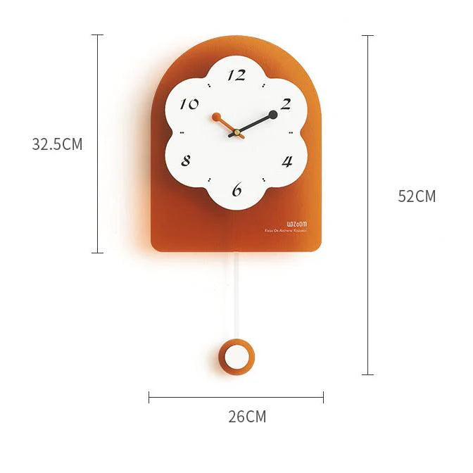 Gullei™ Flower Shaped Wall Decoration Pendulum Clock