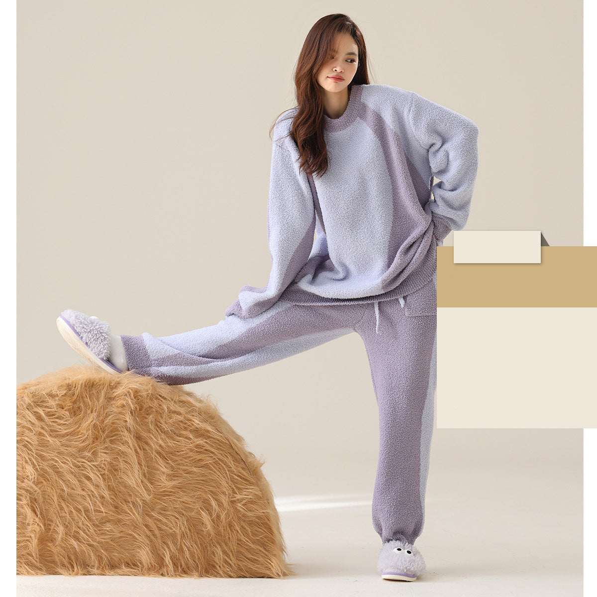 4-Piece Warm Pajamas/Loungewear Set for Couples