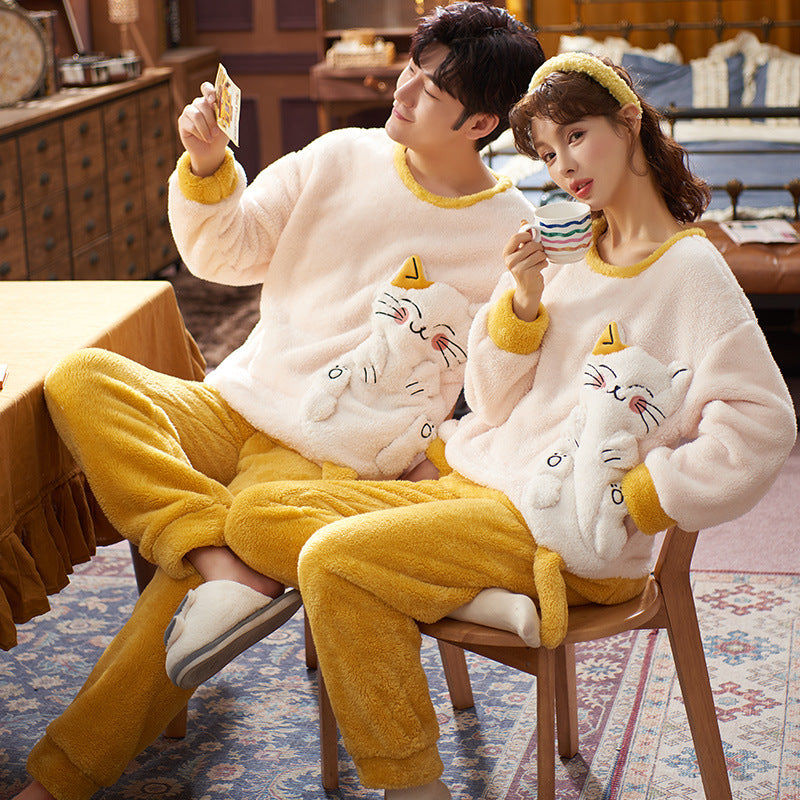 Matching Couple Christmas Pajamas Set Winter Sleepwear
