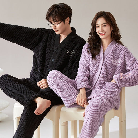Matching Flannel Pajamas Set for Couples