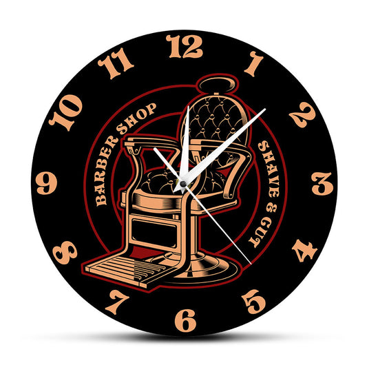 Customized Wall Deco Clock Gift for Barber