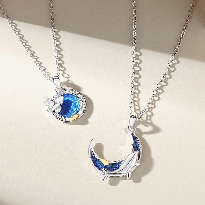 Sun and Moon Best Friends Necklaces Set