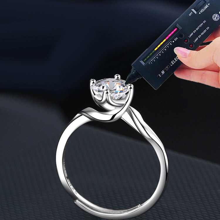 1 Carat Moissanite Diamond Mobius Ring