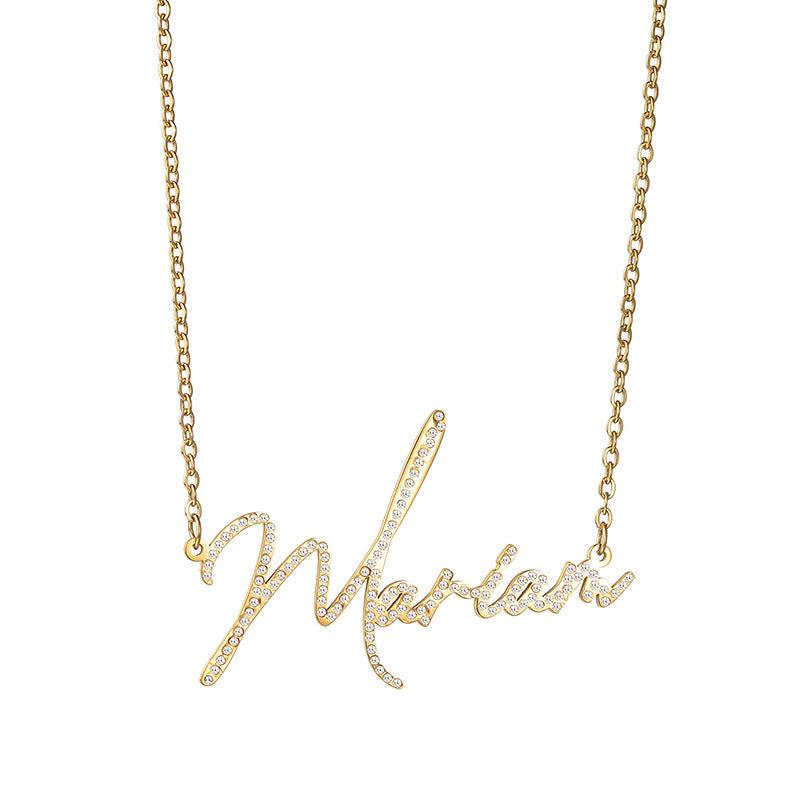 Custom Signature Diamond Necklace
