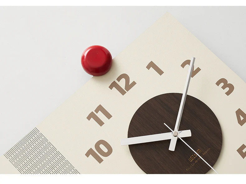 Corner Double-Sided Silent Wall Clock (Dual Time)