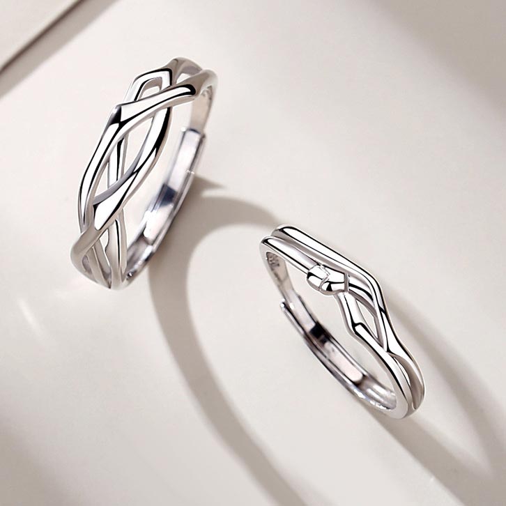 Custom Sterling Silver Wedding Bands for 2