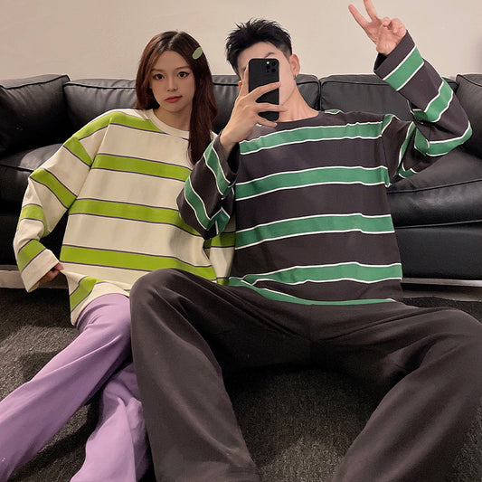 Matching Loose Pajamas Set for Couples