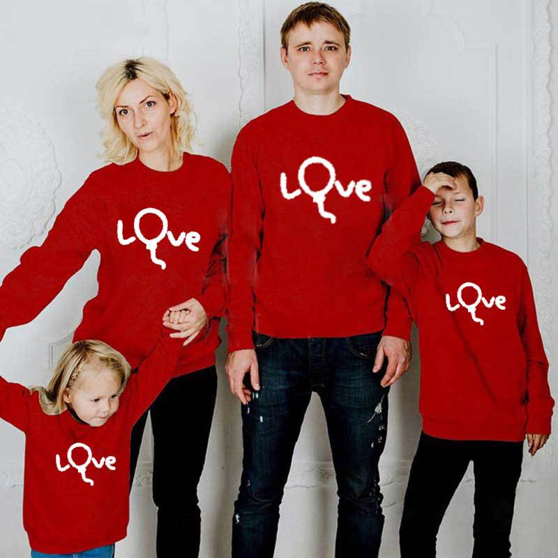 Matching Family Holiday Sweatshirts Set of 4