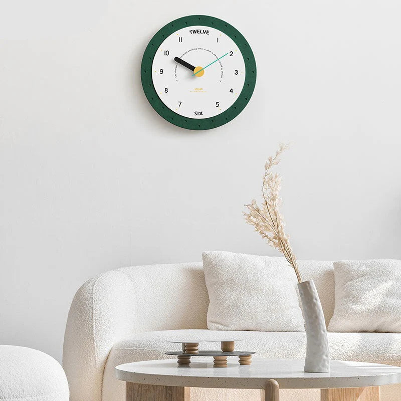 Round Minimalist Silent Wall Clock – Large, Non-Ticking