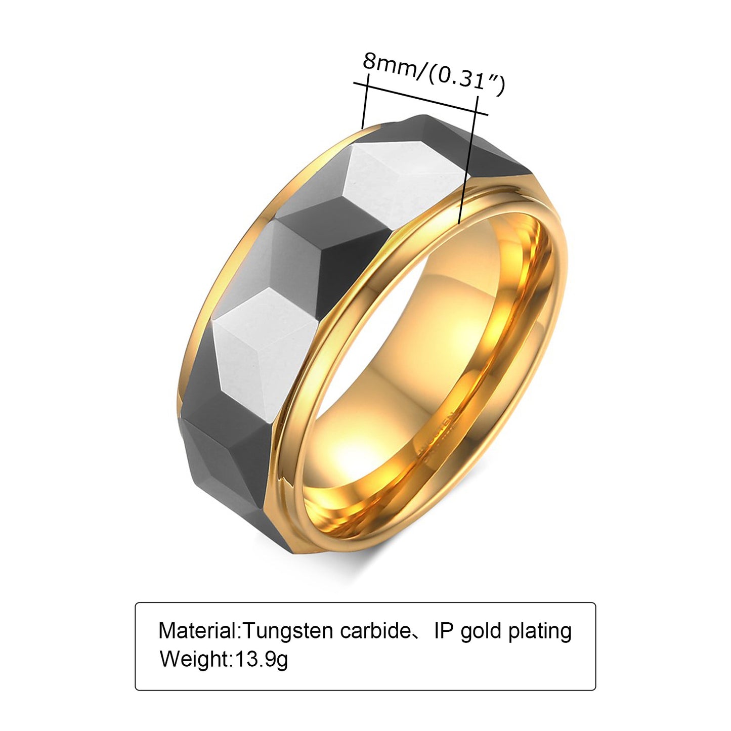 Custom Engraved Mens Wedding Band Tungsten