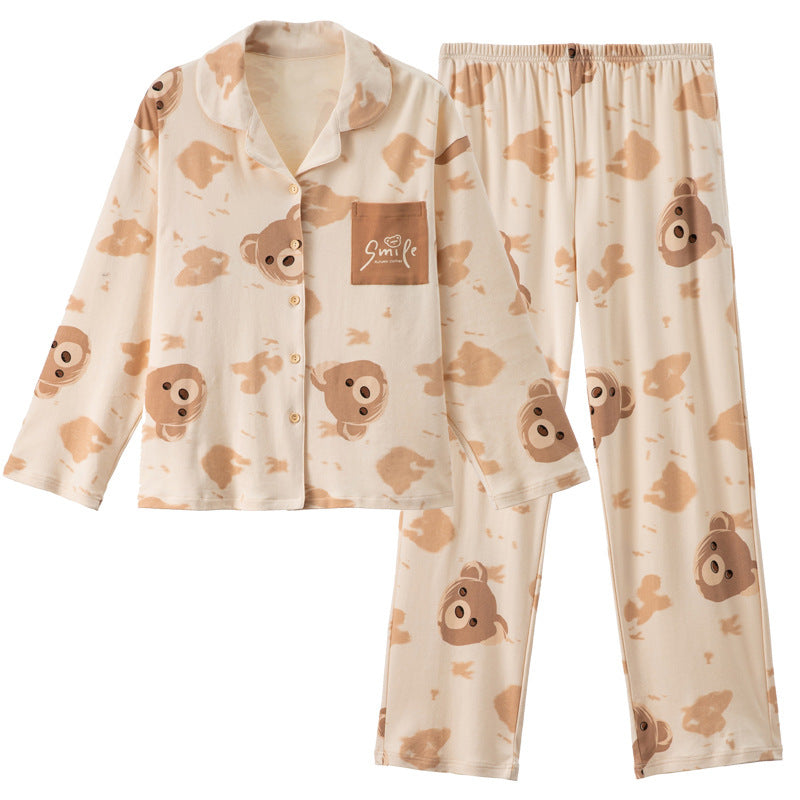 Matching Bear Loungewear Family PJs Set for Two 100% Cotton