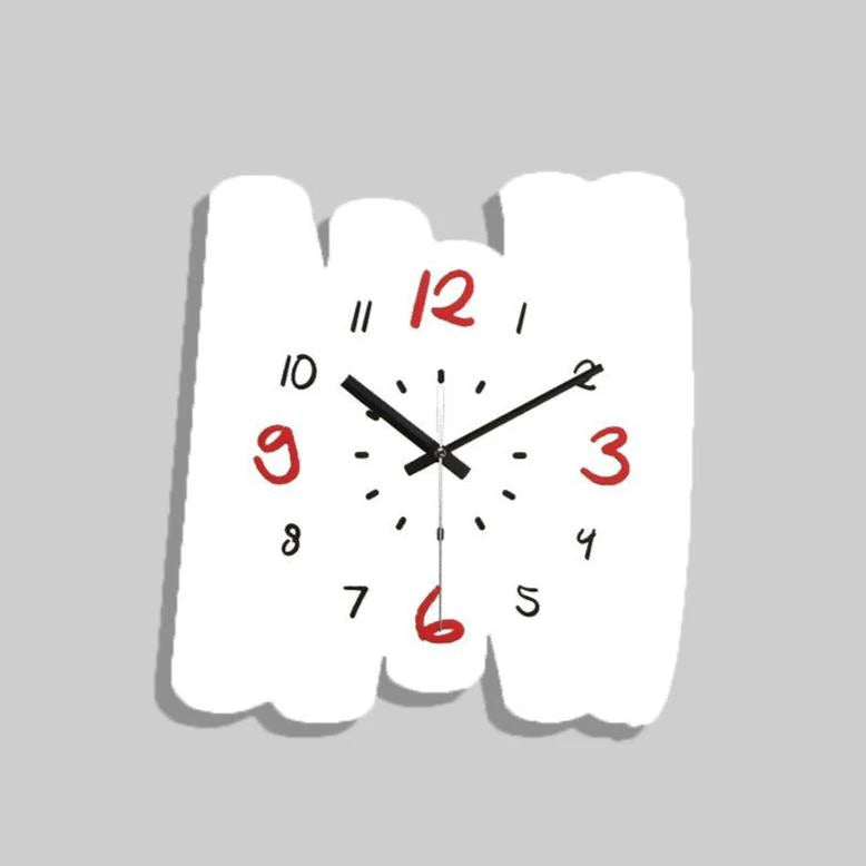 Paint Strokes Shaped Silent Wall Clock – Artistic Design