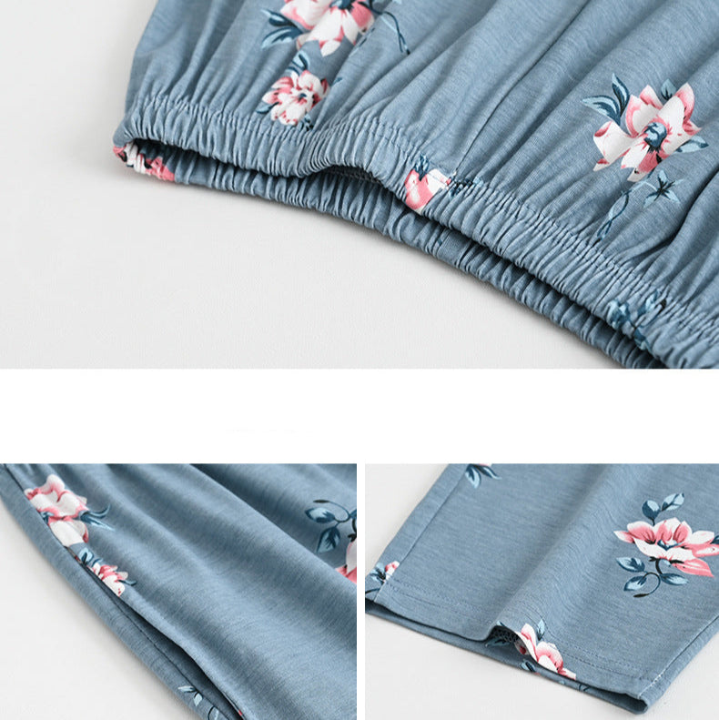 Floral Summer Pajamas with Padded Bra 100% Polyester