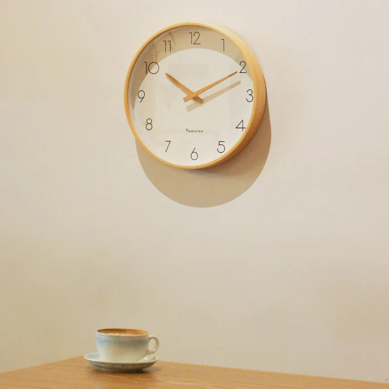 Nordic Minimalist Wooden Silent Wall Clock – Timeless Scandinavian Design