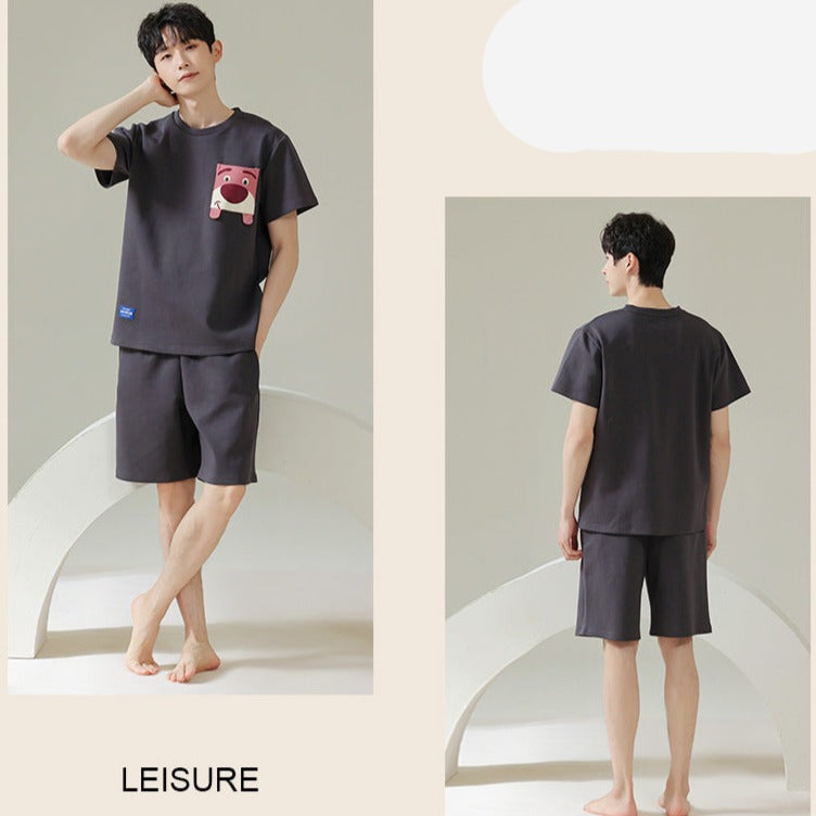 Couple Matching Bear Summer Pajamas Set