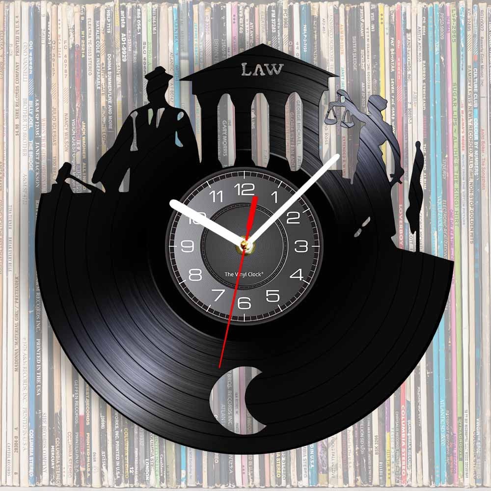 Vinyl Wall Deco Clock Gift for Lawyer