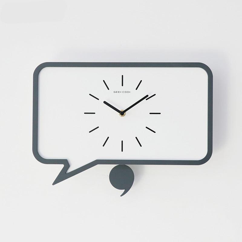 Minimalist Comma Pendulum Silent Wall Clock — 12" MDF & ABS