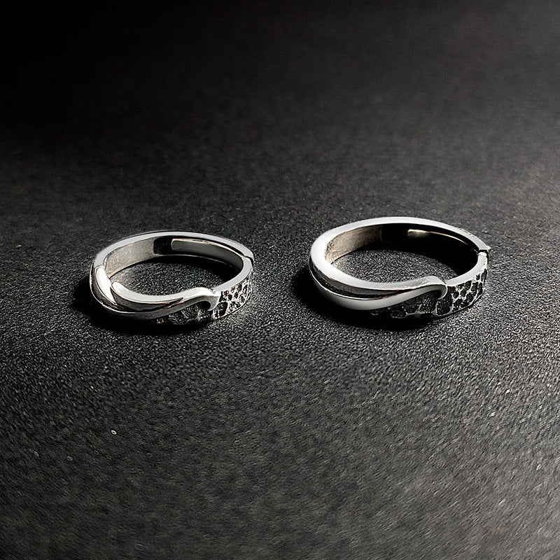 Engravable Vintage Style Matching Wedding Bands Set