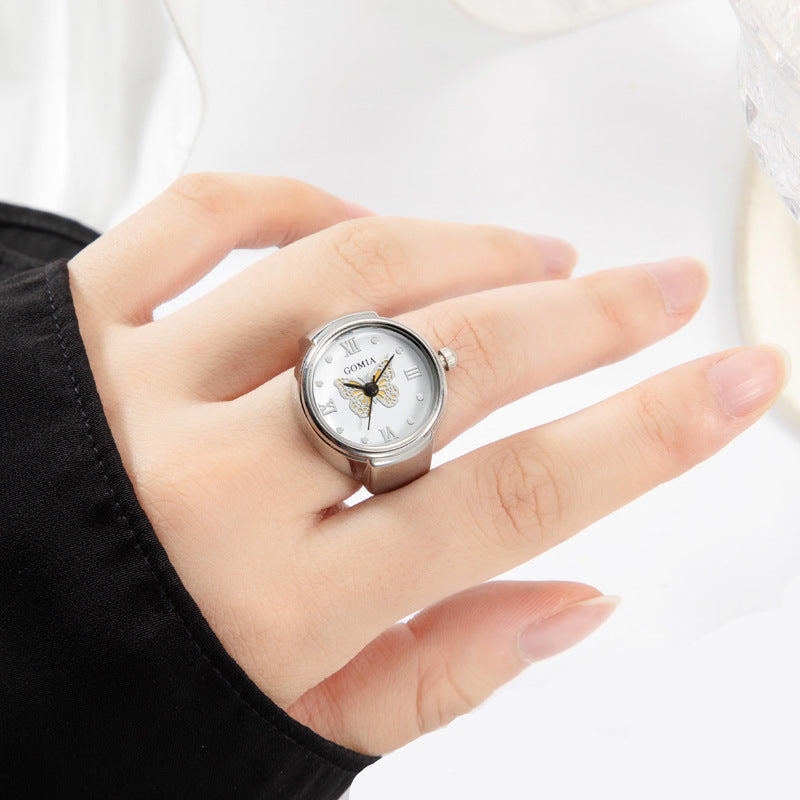Gullei™ Butterfly Dial Fully Functional Watch Ring - Adjustable Size