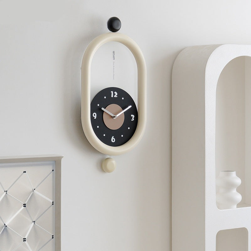Long Minimalist Pendulum Analog Wall Clock
