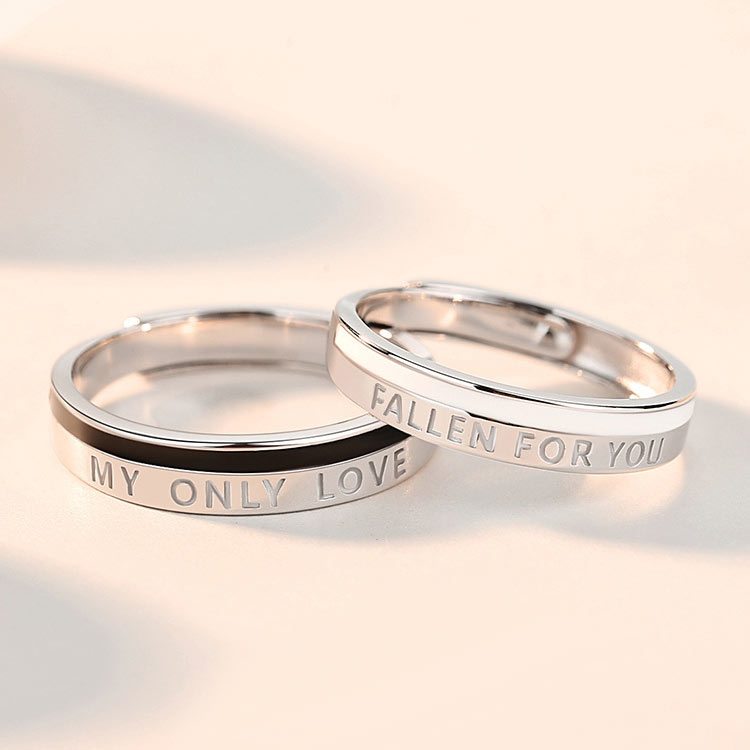 Custom Couple Promise Rings Set for Him and her