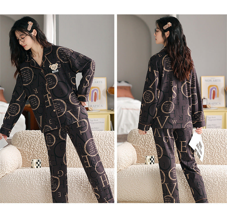 Bear Pure Cotton Pajamas Set for Couples