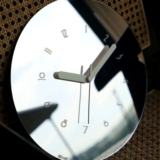 Gullei™ Modern Mirror Silent Wall Clock - 12 Inch Minimalist Decor