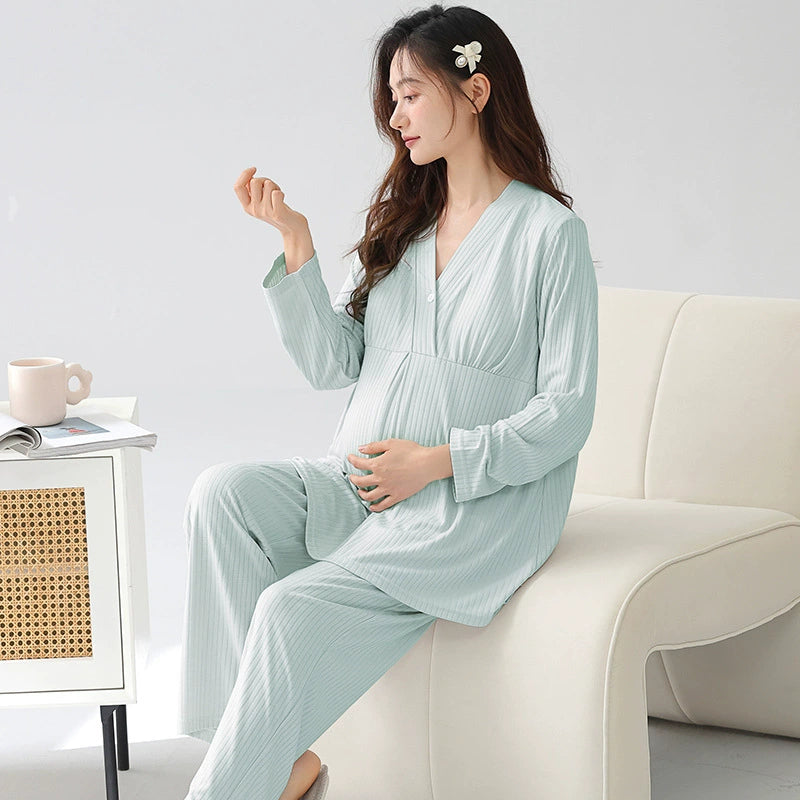 Maternity Pajamas with Breast Pads Organic Cotton