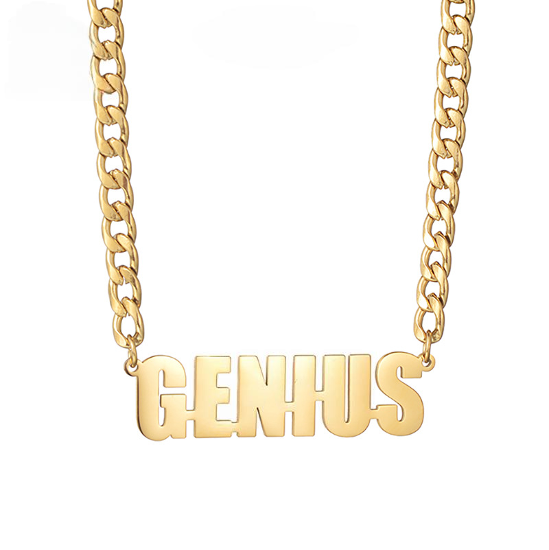 Gullei™ Personal Big Name Thick Chain Necklace