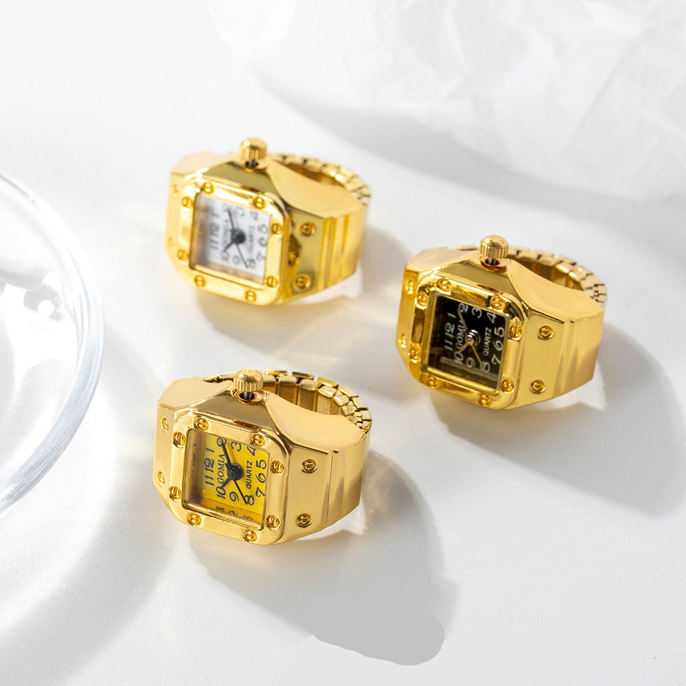 Gullei™ Fully Functional Square Face Real Watch Ring