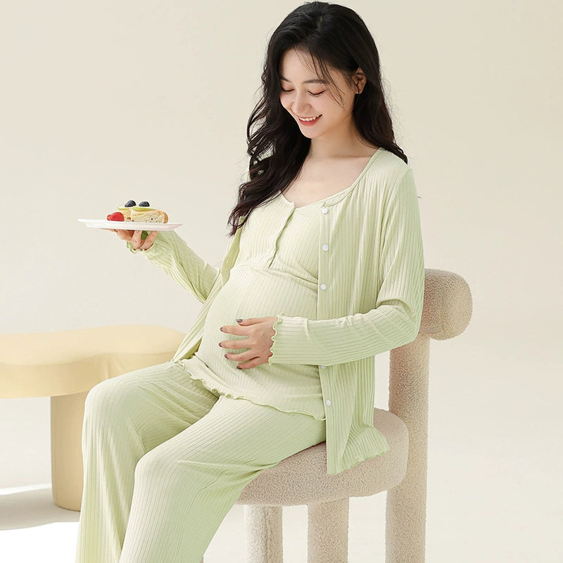 Gullei™ 3-Piece Maternity Padded Bra Pajamas 100% Cotton