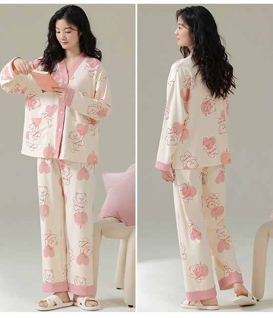 Long Sleeve Women Pajamas Loungewear Set