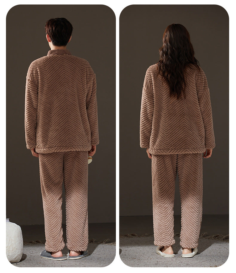 Couples Matching Pajamas Set Flannel Sleepwear
