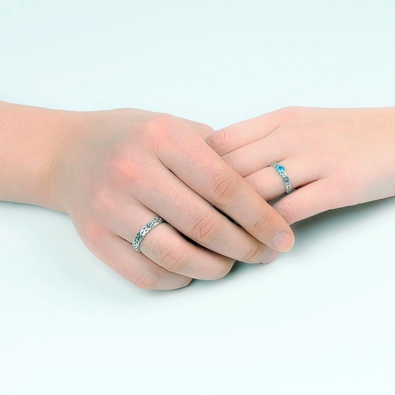 Matching Couple Wedding Rings Set