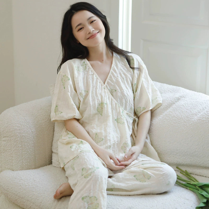 Adjustable Waist Maternity Sleepwear Set