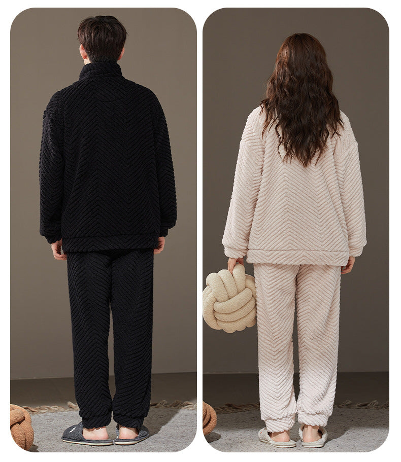 Matching Cozy Flannel Couples Pajamas Set